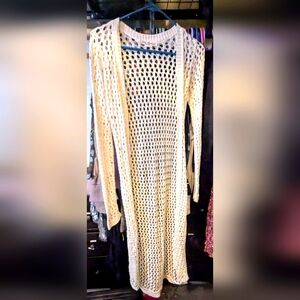 Say What White Knit Long Cardigan